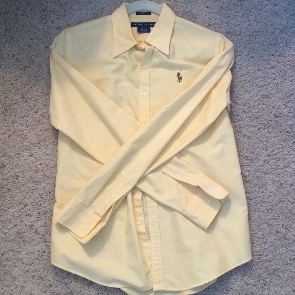 Ralph Lauren Button Down Shirt Pale Yellow